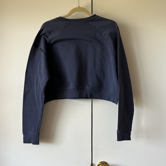 Nike GPX Versa Long Sleeve Cropped Sweatshirt Dri-Fit Navy Blue Women's Large - Picture 6 of 8